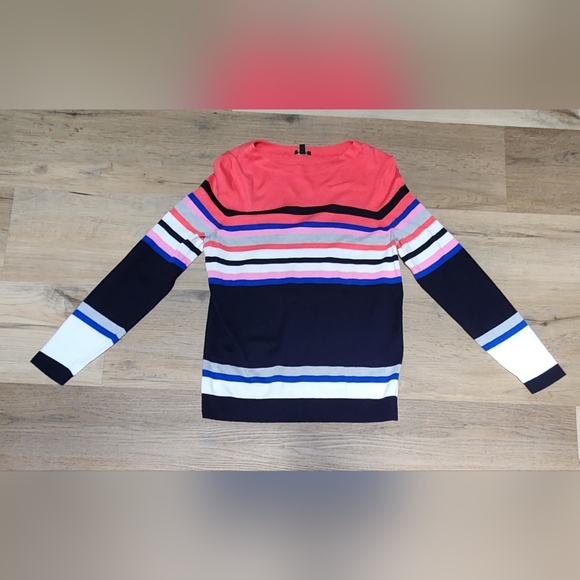 Talbots Beautiful and Soft Multicolor Striped Sweater sz L. BIN E - Picture 1 of 8